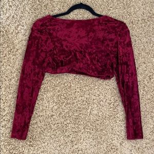 SOLD Velvet crop top